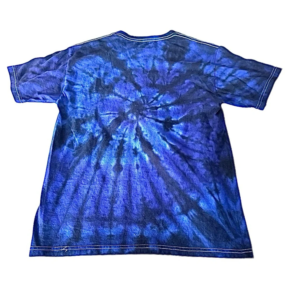 Pleasures Tie Dye T-Shirt Blue Crow Guitar Graphic Tee Men’s Size Small
